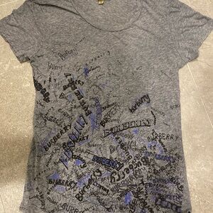 Burberry grafitti scribble tee